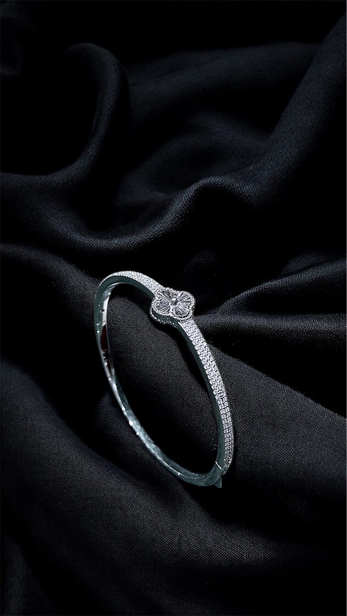 Aurelia Floral Rhodium Bangle