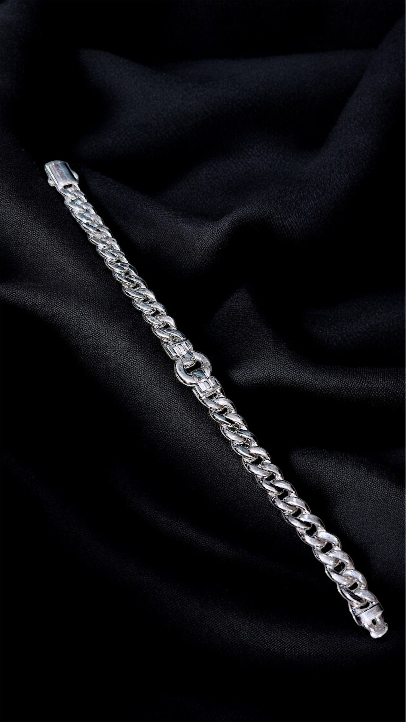 Silver Link Signature Bracelet