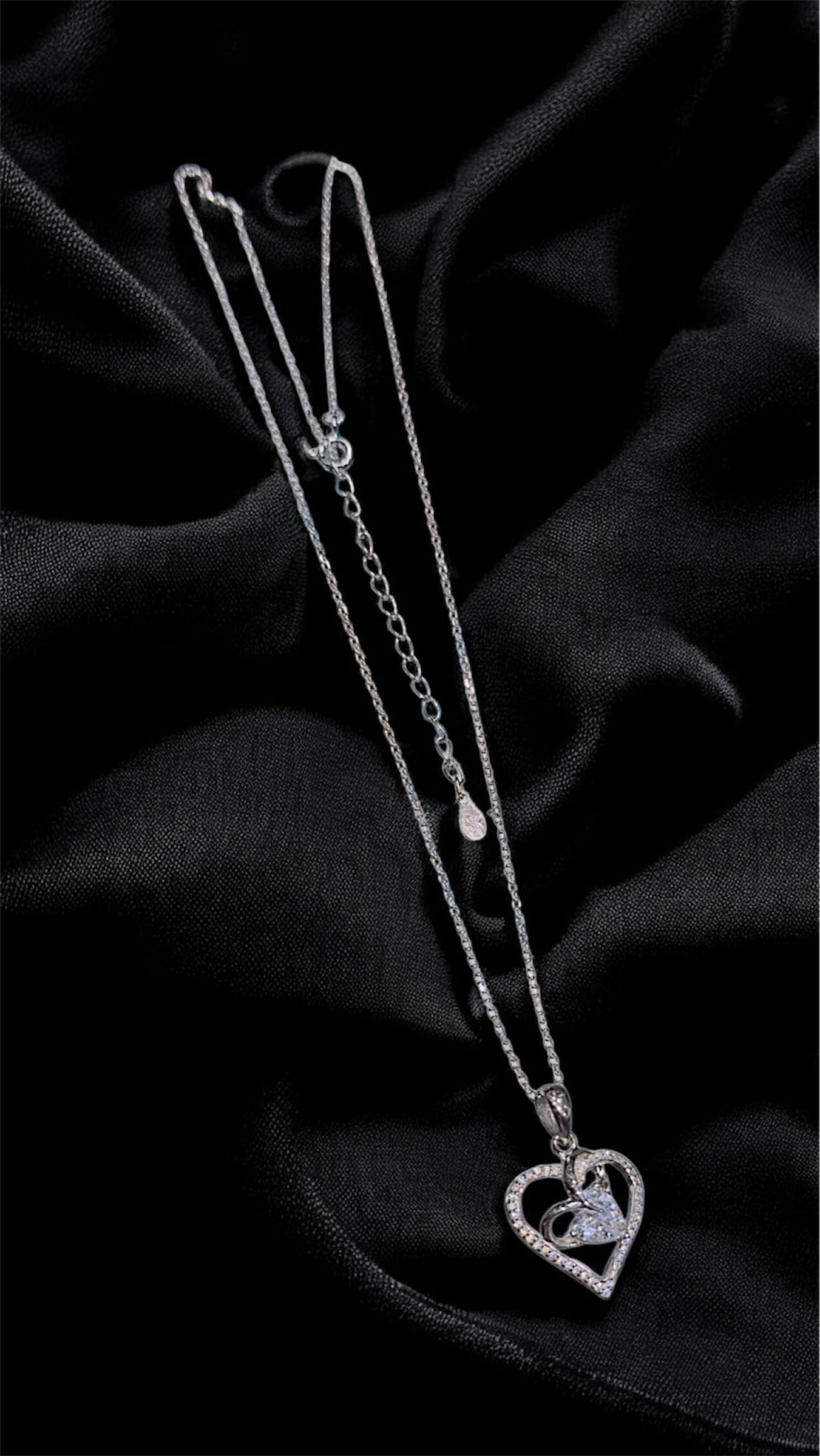 Eternal Radiance Open-Heart Pendant Necklace