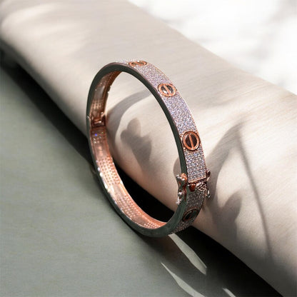 Aurora Rhodium-Rose Elegance Bracelet