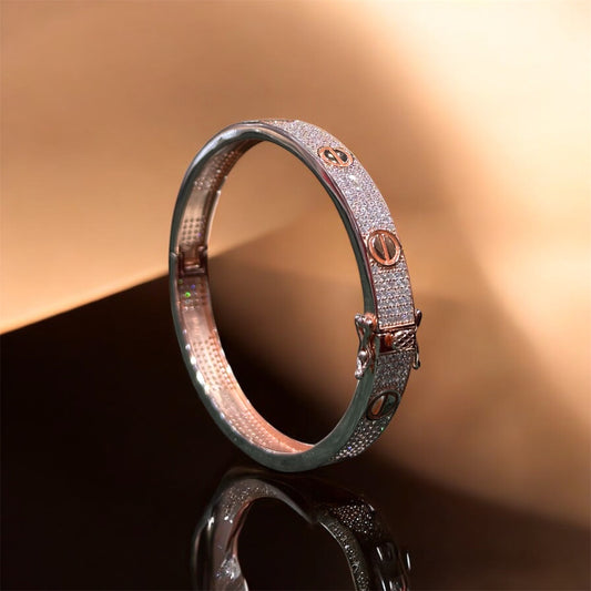 Aurora Rhodium-Rose Elegance Bracelet