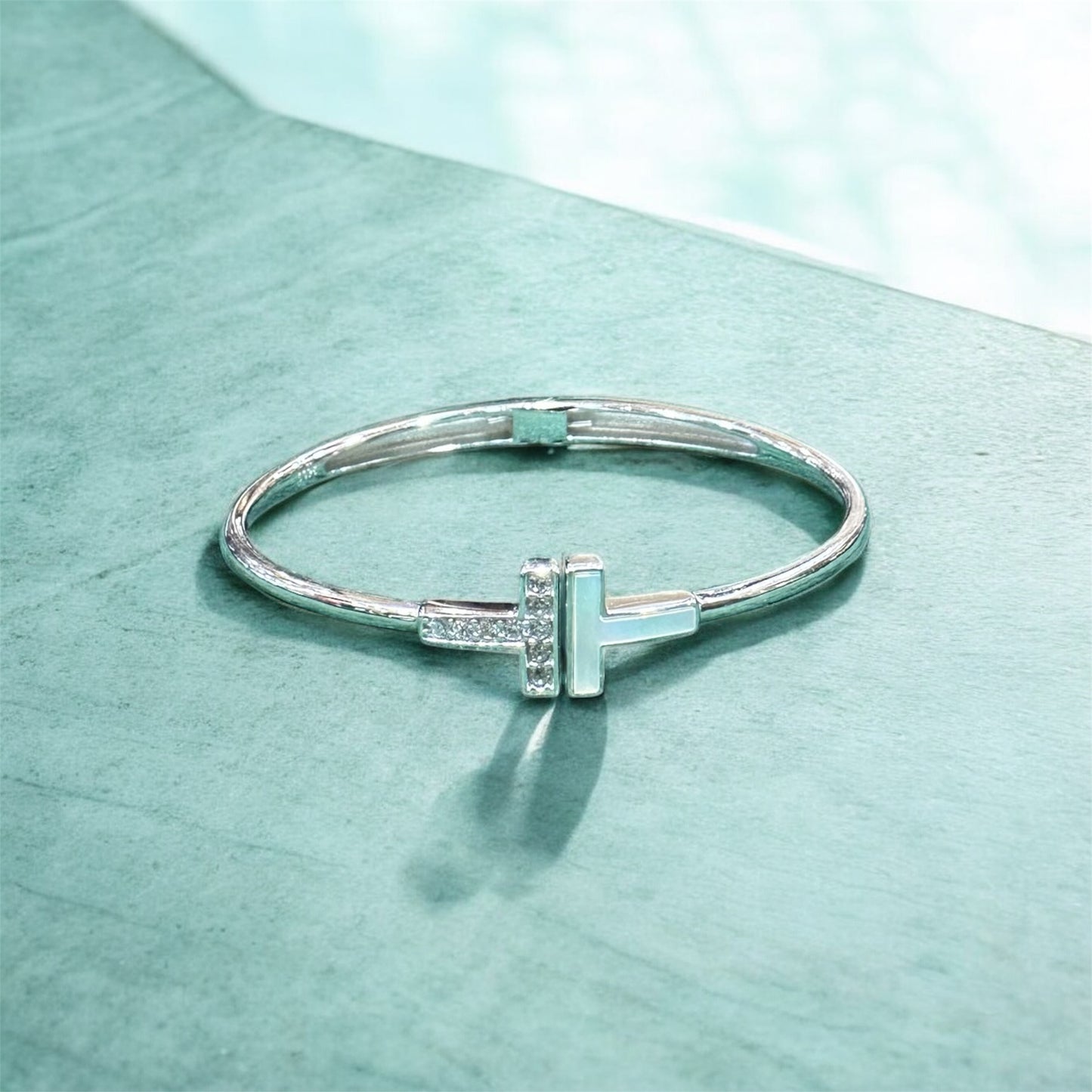 Trinity T-Bar Brilliant-Cut Crystals Bracelet