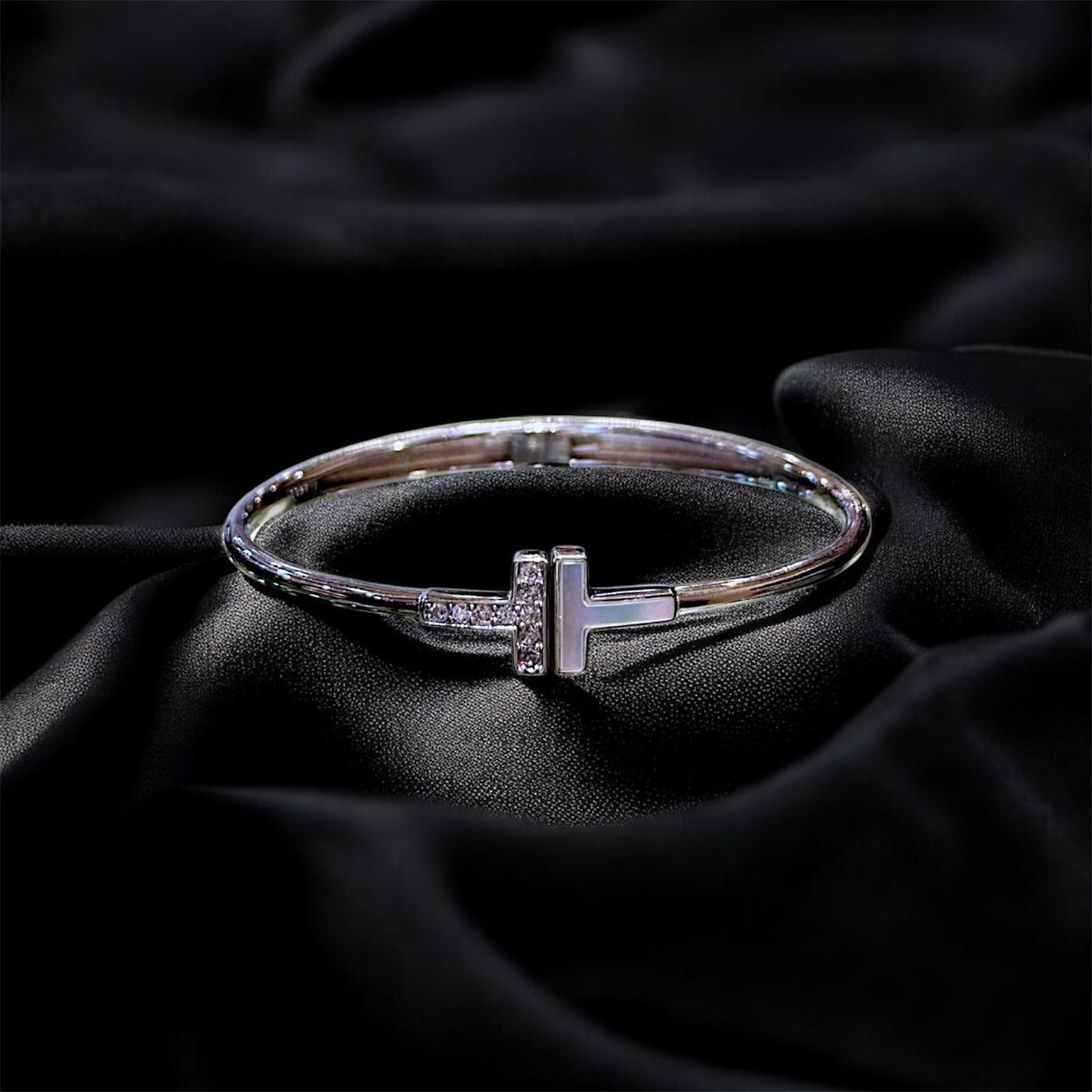 Trinity T-Bar Brilliant-Cut Crystals Bracelet