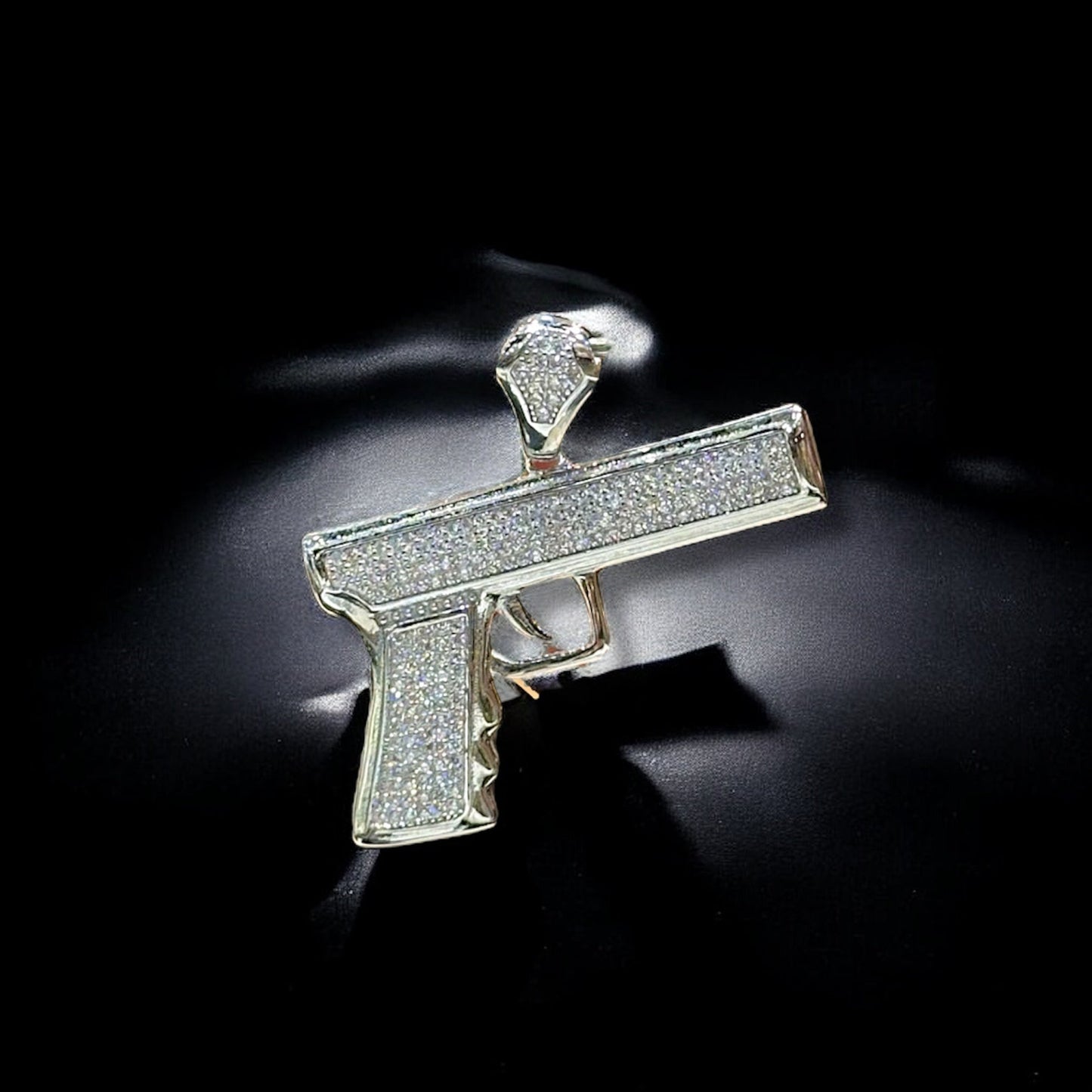 Full-Pavé Pistol Pendant