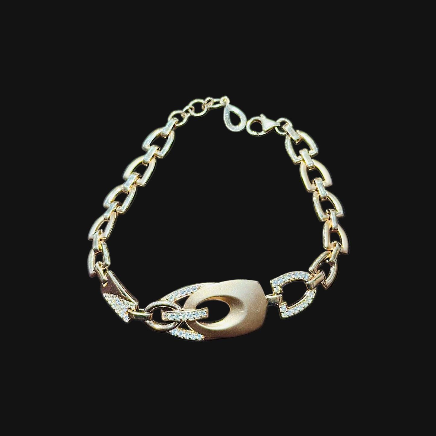 Luxe Rose-Gold Link Fusion Bracelet