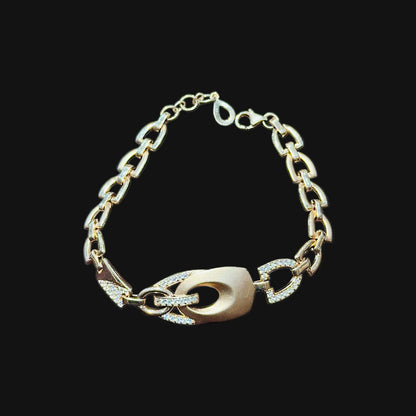 Luxe Rose-Gold Link Fusion Bracelet