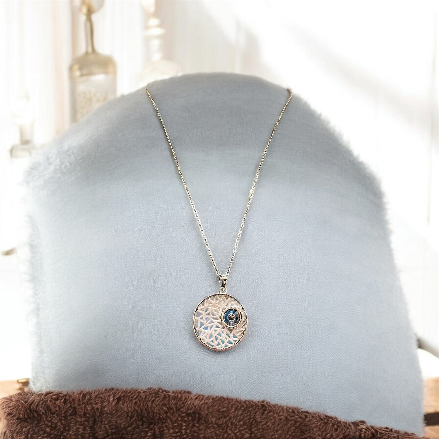 Silver Mystic Guardian Locket Chain