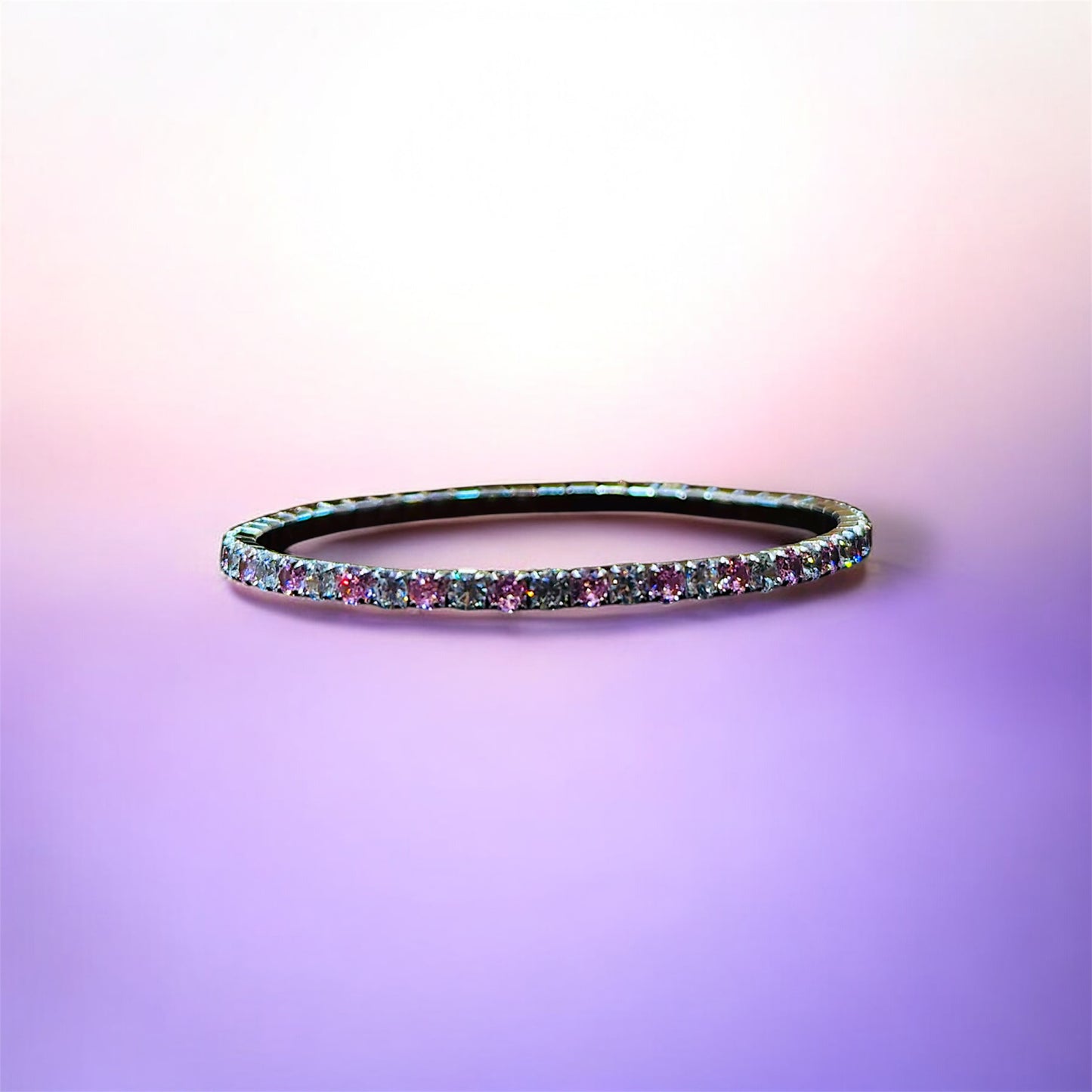 Rainbow Tennis Stretch Bracelet