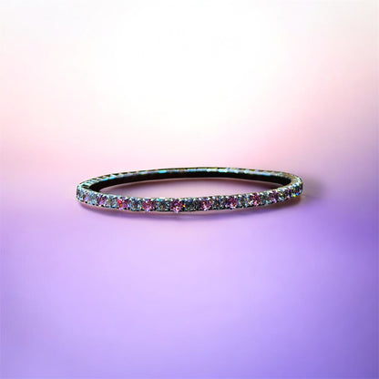 Rainbow Tennis Stretch Bracelet