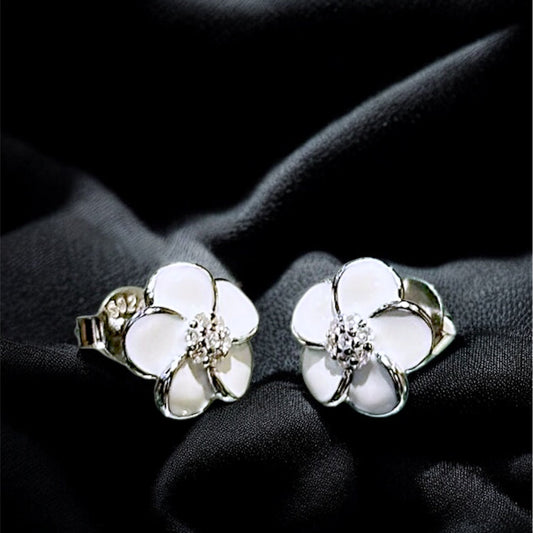 Elegant White Enamel Floral Tops