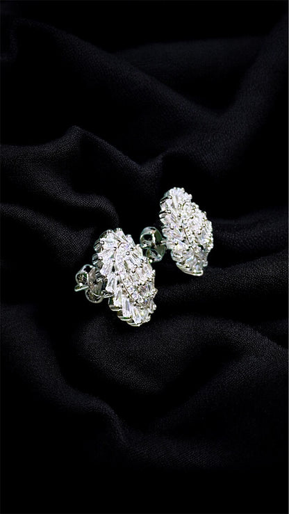 Royal Leaf Cluster Diamond Studs