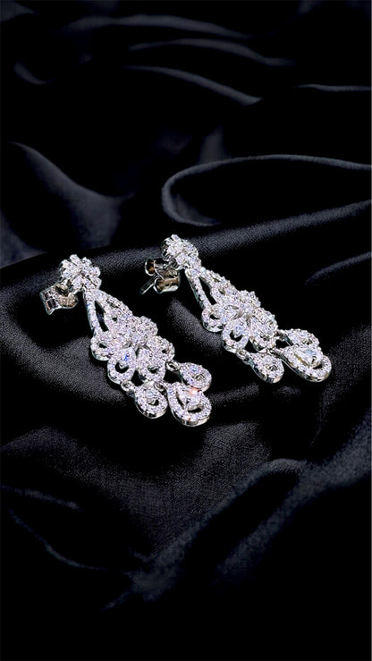 Royal Crystal Net Weave Necklace Set