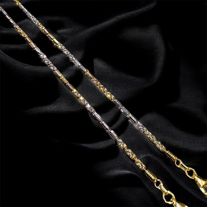 Dual-Tone Designer Bead Anklet