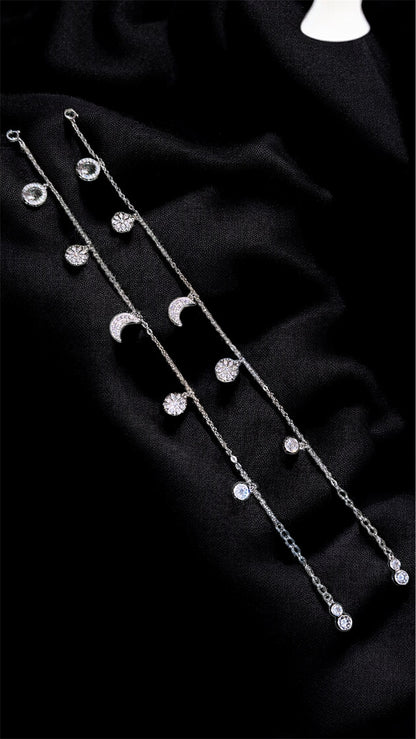 Moon & Bloom Charm Anklet