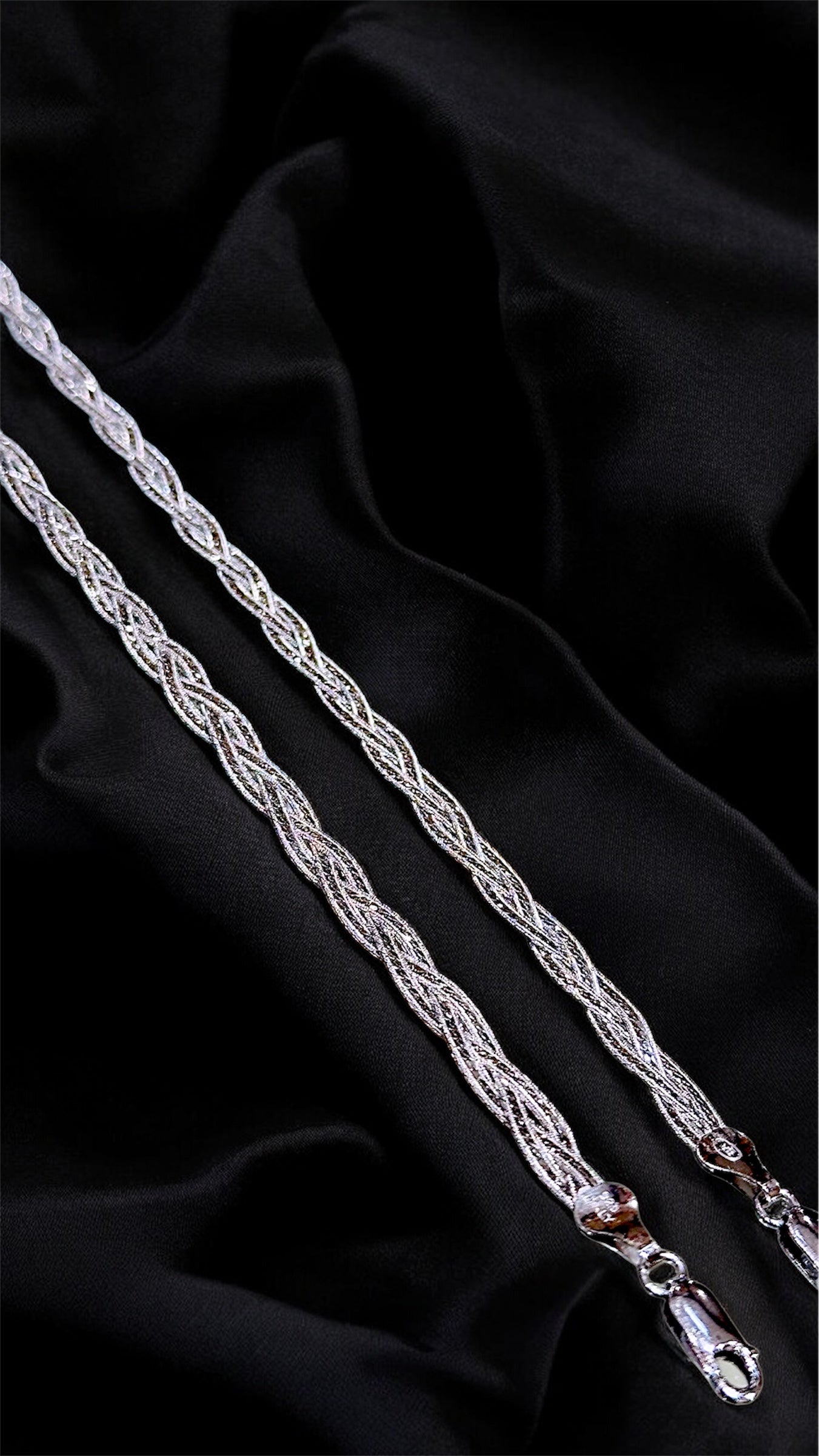 Silver Braided Rope Anklet