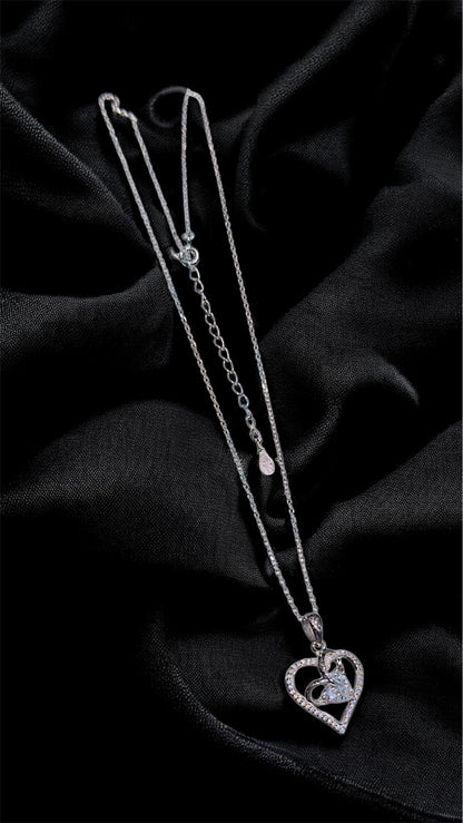 Eternal Radiance Open-Heart Pendant Necklace