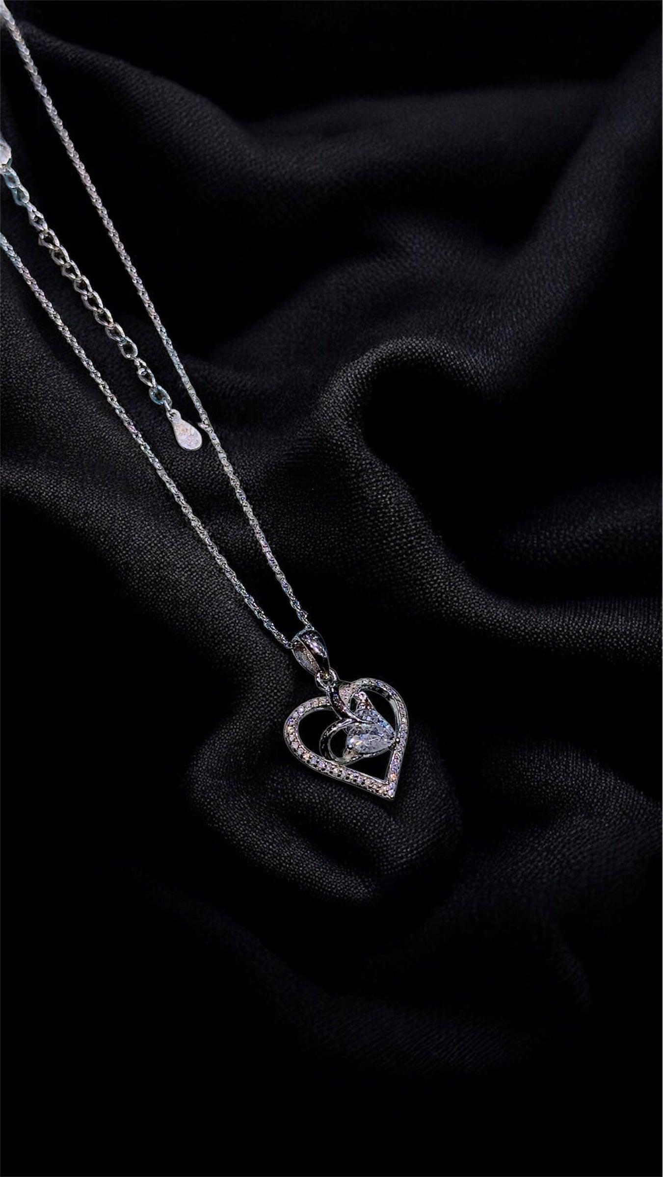 Eternal Radiance Open-Heart Pendant Necklace