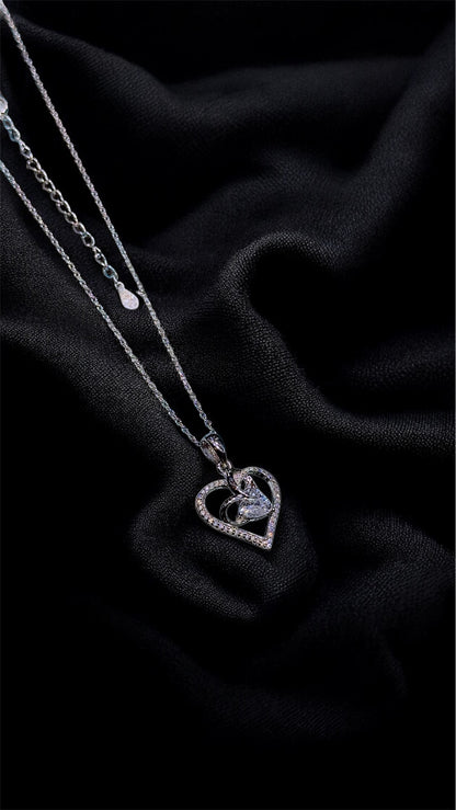 Eternal Radiance Open-Heart Pendant Necklace